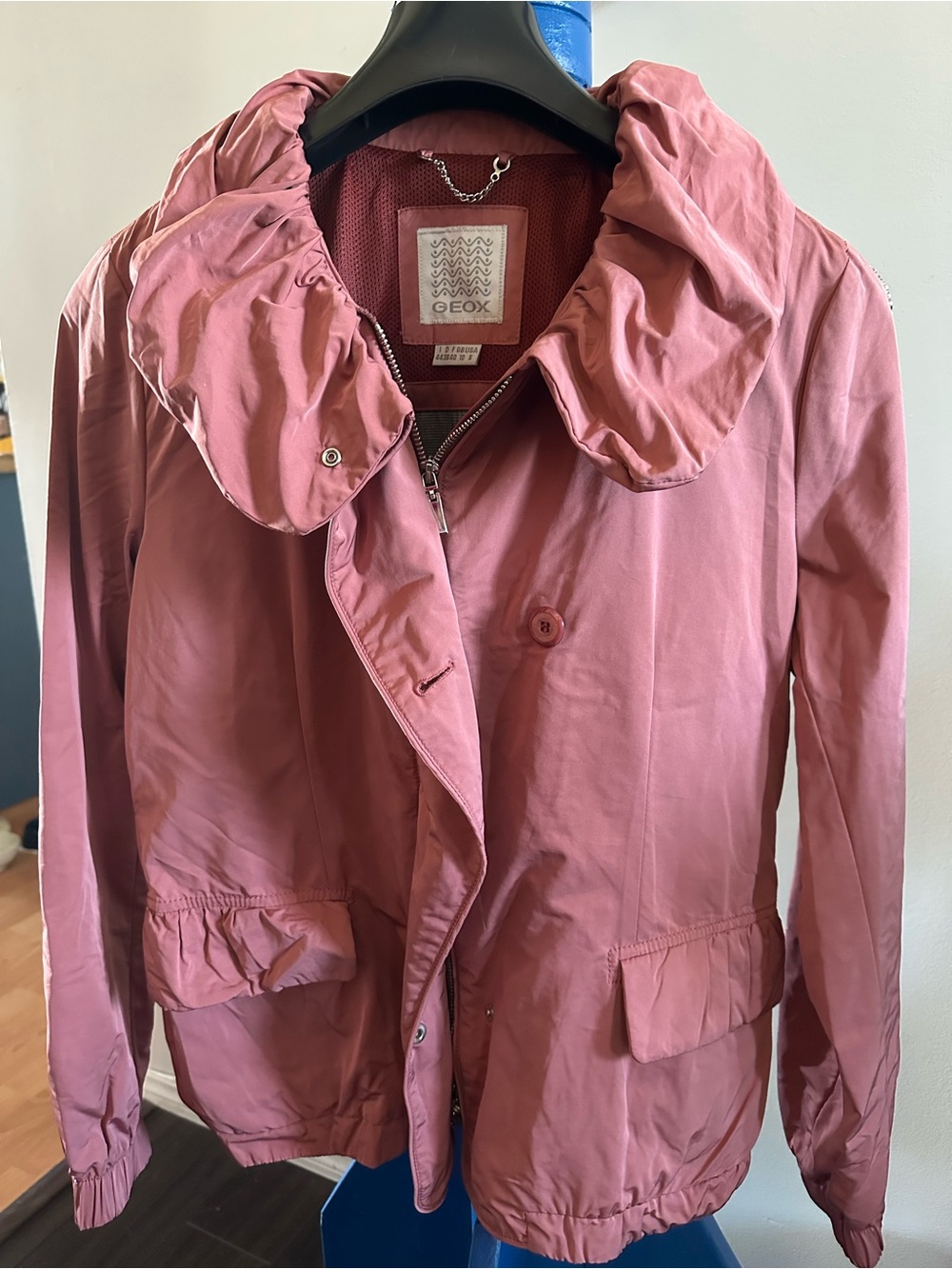Geox Women's Mauve Pink Hooded Utility Jacket